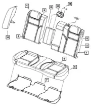 Genuine Mopar Rear Seat Back Cover 1HL331DVAB