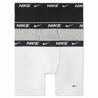 在飛比找ETMall東森購物網優惠-Nike 2022男時尚彈力黑灰白色四角修飾內褲混搭3件組