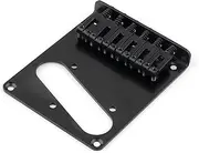 Metallor Guitar Bridge Vintage Style Top Loader Bridge or String Through Body Bridge 6 Saddles Compatible with 6 String Tele Telecaster Style Electric Guitar Parts Accessories Black.
