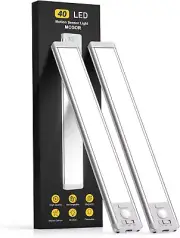 Under Cabinet Lights,40 LED Rechargeable Battery Operated Motion Sensor Light