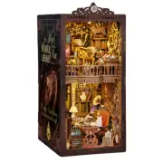 3D Bookend Kit Wooden Lighted DIY Book Nook Kit Magic World Mini Dollhouse Model