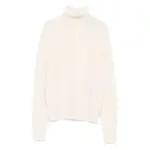 [Allude] Allude Cable-knit Turtleneck Sweater M NEUTRALS