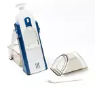 DASH Safe Slice Mandoline Slicer, Julienne + Dicer - Eggplant (Blue)