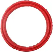 Mipcase Outdoor Pet Flying Disc Interactive Rubber Chew for Dogs Flexible Pulling Ring Fun Plaything for Training Amusement for Breeds Red