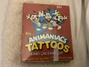 TOPPS ANIMANIACS TATTOOS In Box Easy Off & On36 Ct Sheet Tattoo & Puzzl VNTG “95
