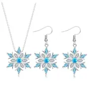 Winter Snowflake Earrings for Women Zircon Snowflake Dangle Earrings Set