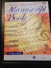 Manuscript Book 64 Pages 12 Staves Watch and Learn STAFF PAPER