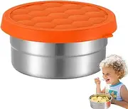 Reusable Snack Containers with Lids, Kids Lunch Box for Kindergarten, Stainless Steel Sandwich Containers Food Storage with Silicone Lid, Box