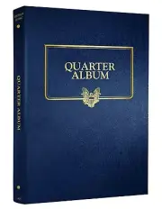New Whitman Classic Blue Album For US Quarter Coins Collection Blank No Dates