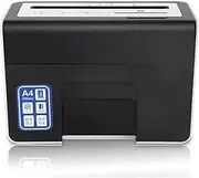 3-Sheet Paper Shredder, Credit Card Cross-Cut Shredders for Home Office Use, Large Wastebasket with Transparent Window, Black