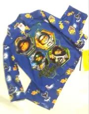 LEGO Nexo Knights Boy's Flannel Pajamas 2 piece Set NWT Sizes 4/5 Blue