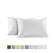 Luxury 1000 Thread Count Pillowcase Set Of 2 Standard King Cotton Pillowcases