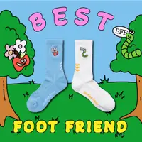 在飛比找蝦皮商城優惠-BFF Symptom Socks Apple & Worm