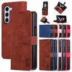 For Samsung Z Flip 6 5 4 3 Fold 6 5 4 3 Wallet Case Magnetic Leather Flip Cover