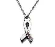 Pink Ribbon Sympathy Memorial Necklace