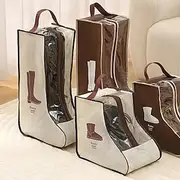 4-Pack Reusable Tall Boot Storage Bags, Dustproof Hanging Shoe Organizer for High-Top Sneakers