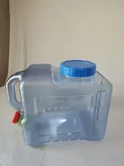 Outdoor Water Bucket Portable Driving Tank Container Faucet 5-15L For Camping