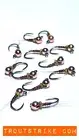 10 Flies-Tungsten Bead-UV Thread Frenchie Euro Style Nymphs-Orange Hot Spot