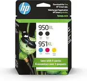 HP 4-pack Replacement Set for 950XL 951XL Ink Cartridges, Latest Chipset, Compatible with Officejet Pro 8610 8620 8600 8600 plus 8100 8630 8640 8660 8615 8625 251dw 271dw Printer