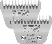 DODAER 2 Pack 7 Wide Blades for Dog Grooming,Compatible with Andis,Oster A5,Wahl km10 Clippers,Cutting Length 1/8" (3.2mm)