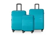 3pc Tosca Orion Portable Travel Suitcase Luggage Case Carry Bag Set Teal