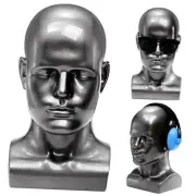 Male Mannequin Head, Professional Manikin Head, Bald Training Head for