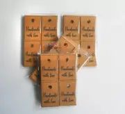 Mini Handmade with Love Kraft Tags, Kraft Swing Tags, Pack of 100 pack