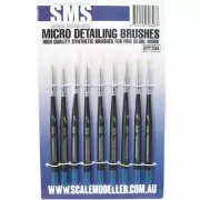 The Scale Modellers Supply Synthetic Micro Detailing Brush Set (9pcs)