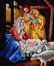 "Silence of the Night" Printed Canvas for Cross Stitch Tapestry Gobelin 1818