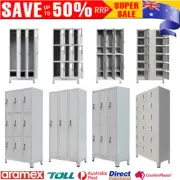 Office Locker Cabinet Storage Organiser Steel with 3/6/9/18 Compartments Metal