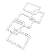KSCRAFT Nested Scalloped Frames Slimline Background Metal Cutting Dies Stenci...