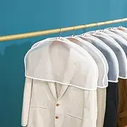 STOBAZA 4sets Garment Bag Hanger Opening Standard Suit Cover Bag for Storage Dustproof Clothing Cover Travel and Home Protection Reusable Dress Protector 5pcs*4