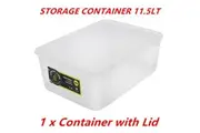 1 x 11.5L Rectangle Stack-able Plastic Food Storage Container Box Lid BPA Free WMCV