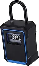 SMASOLO Key Lock Box with Resettable Code for Secure Outdoor Key Storage Hanging Design for Home Office Garage and More
