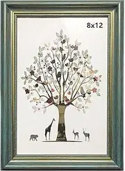 FRAMEWOLD 8x12 Picture Frames Blue.Front Opening 7.2x11.2. (20x30 cm Picture Frame).Plastic Panel Not Glass. Imitation Wood Grain.Table Top Display and Wall Mounting.Carton Packaging.…
