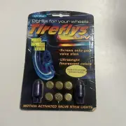 UV Tireflys Motion Activated Valve Blue Stem Lights New Factory Sealed