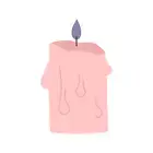 Pink Candle Sticker Decal