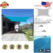 14' x 18' Rectangle Sun Shade Sail - Breathable UV Protection in Turquoise Blue