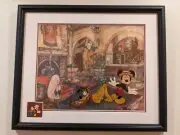 "Checking In?" The Magic of Disney Animation 2004 Sericel with pin Mickey Mouse