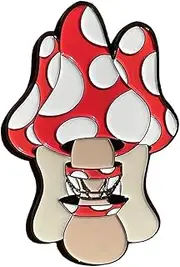 Mushroom Disc Golf Basket Enamel Pin | Disc Golf Bag Pin | Enamel Pin | Cute Pin | Festi Daze, enamel, zinc alloy, no gemstone