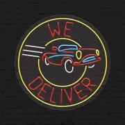 We Deliver Sign for Business Displays | LED Flex Neon | 26"W x 26"H x 1"D