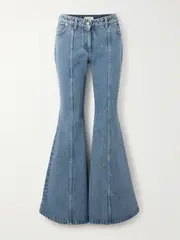 [Nina Ricci] Nina Ricci - Paneled Mid-rise Flared Jeans - Blue - FR 40 FR 40 Blue
