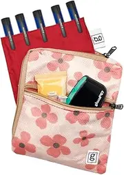 Glucology XXL Zip Pouch | Cooler Bags for 5 Pens | Insulin Pen Cooler Pouch - Portable, Reusable Insulated Cooling Pack - Floral