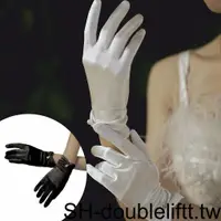 在飛比找蝦皮購物優惠-精美的新娘手套令人驚嘆的婚禮外觀婚禮手套手套優雅新娘黑色