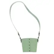 Water Bottle Carrier Holder with Strap, 67x66mm Cup Holder with Strap, Green
