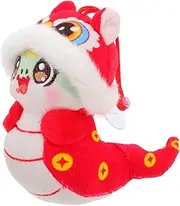 ifundom 2025 Cute Plush Snake Year Doll Chinese Year Decoration Soft Portable Snake Ornament for Events Keychains Versatile Spring Festival Pendant