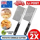 Knife Chopper Chip Potato Cut Vegetable Kitchen Crinkle Cutter Wavy Slicer Blade