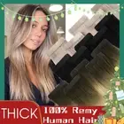 Seamless 100% Real Russian Human Hair Tape in On Remy Skin Weft Hair Extensions