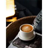 在飛比找ETMall東森購物網優惠-ZERO-HOME 150ml奶白ins風陶瓷咖啡杯碟套裝拿