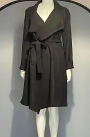 New Open Front Jacket Coat Long Duster linen w/glitter Women Size Small 4-6 US